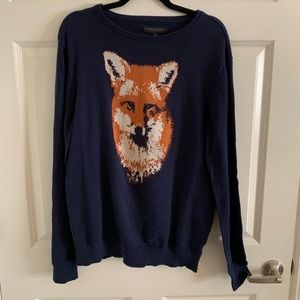 Navy Blue Fox Sweater - Aeropostale
